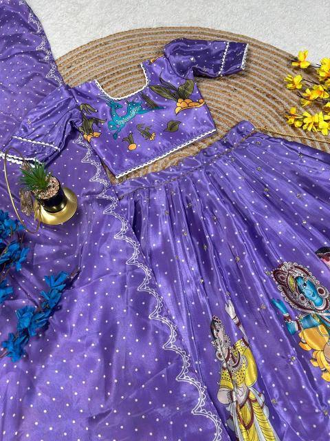 Trending Kalam Kari Kids Blue Lahenga Wholesale suppliers for indian clothing